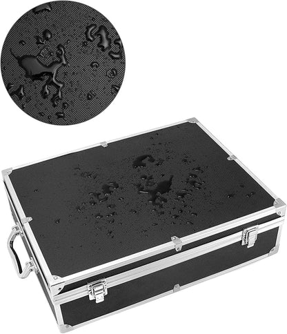 QWORK Coin Storage Box, 100 Graded Coin Slab Case, Trading Card Storage Box for PCGS, NGC & More, Coin Holder Display Case, Coin Collection Supplies, Black
