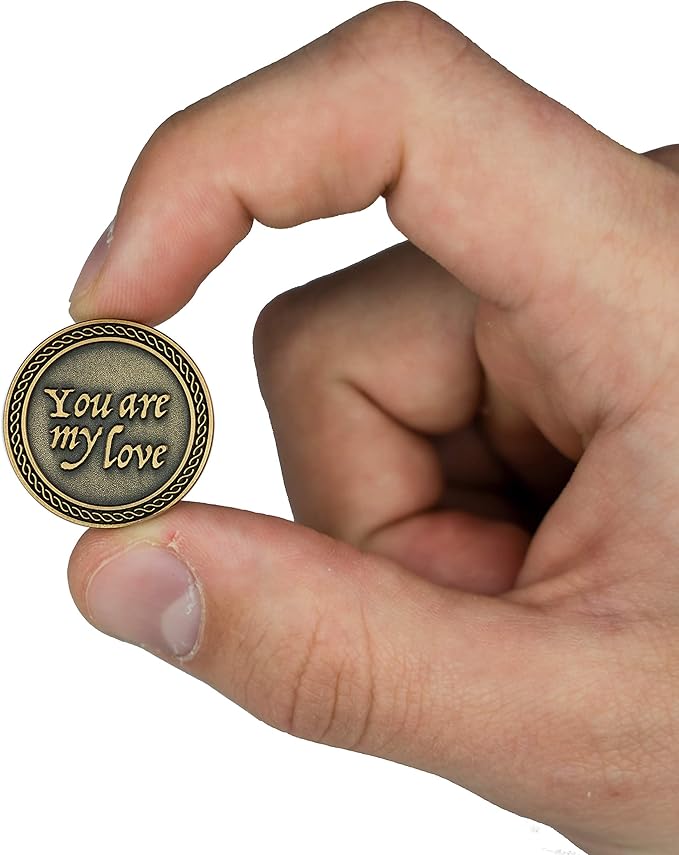 Bulk Set of 3 Romantic Love Expression Coins, You are My Love, All I Want is You, Anniversary Pocket Tokens for Date Night, Love Gift for Men & Women, from Him or Her