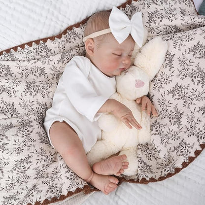 Reborn Baby Dolls - 20 Inch Lifelike Newborn Baby Doll, Realistic Baby Doll with Advanced Painted Veins, Look Real Sleeping Girl Baby with Soft Cloth Body for Kid Age 3+ Laura