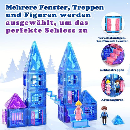 Diamond Magnetic Building Blocks - Princess Toys for 3-8 Year Old Girls & Boys - 3 4 5 6 Year Old Girl Birthday Xmas Present