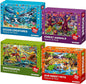 QUOKKA 100 Piece Puzzles for Kids Ages 4-6-4 Jigsaw Puzzles for Kids Ages - Search and Find Game with Animals, Dinosaurs for Childrens 5-8-Learning Educational Toys for Boys and Girls Improved Version