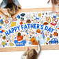 Gatherfun Father's Day Themed Activity Poster/Table Cover - 72" x 31.5" Wall Art for Classroom Wall, School Parties, Happy Father's Day Decorations
