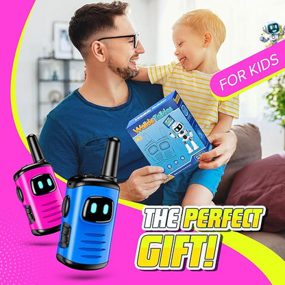 Toys for 3-8 Year Old Girls: comedyfun Mini Robots Walkies Talkies 2 Pack Christmas Birthday Gifts for 3 4 5 6 7 8 Year Old Girls Boys Stocking Stuffers Camping Hiking Toys Age 4 5 6 7 8 Girl Boy