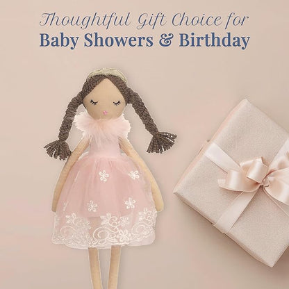 MON AMI Princess Doll Paige (Small) – 15”, Soft & Elegant Stuffed Plush Princess Doll, Use as Toy or Room Decor, Great Gift for Kids of All Ages