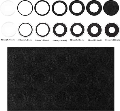 SPLF 120 Pieces 46mm Coin Capsules and 7 Sizes (20/25/30/35/38/40/46mm) Protect Gasket Coin Holder Case with Plastic Storage Organizer Box for Coin Collection Supplies