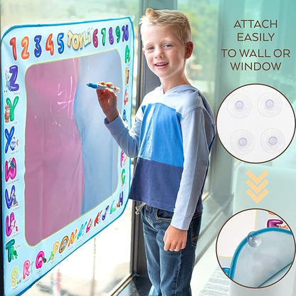 Water Coloring Mat 40x30 Large Mat, Coloring Mat, Water Painting Color Educational Writing Drawing Mess-Free Toys for Kids Toddlers for Girls Boys Ages 3 4 5 6