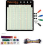 Makeronics Solderless 3220 Breadboard Complete Kit-3220 Tie-Points Experiment Plug-in Breadboard with Aluminum Back Plate +560 U-Shape|65 PCS Pure Copper Jumper Wires for Prototyping Circuit/Arduino