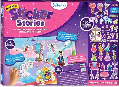 Skillmatics Activity Kit - Creative Storytelling & Skill Building with 150+ Reusable Stickers, Educational, Mess-Free Fun, Preschool & Kindergarten Toy, Gifts for Kids Ages 3, 4, 5, 6, 7