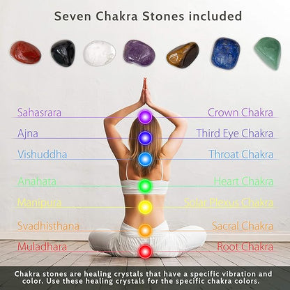 Tibetan Singing Bowl Set - Easy To Play for Beginners - Authentic Handcrafted Mindfulness Meditation Holistic Sound Bowl 7 Chakra Healing Gift by Himalayan Bazaar (4 Inch with Chakra Stones)