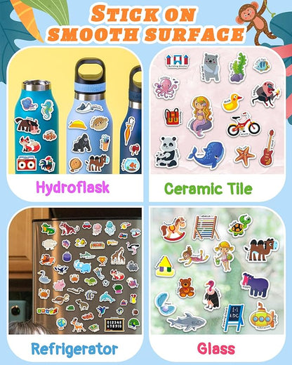 Benresive Reusable Sticker Book for Toddlers 2-4 Years, 3 Sets Travel Stickers for Kids, Waterproof Sticker Books for Toddlers 1-3, Crafts Activities for Todddlers 1-3 2-4 3-5