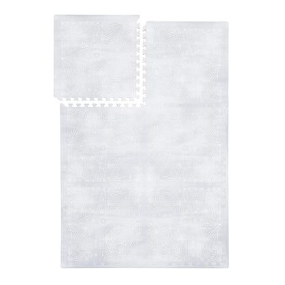 PopsyKosy Premium Exercise & Baby Foam Play Mats - Stylish & Large Non-Toxic Odorless Floor Mat - 6 Tiles - Spacious 6ft x 4ft - Peel-Resistant Reinforced - Soft Thick, Waterproof - Lavender Gray