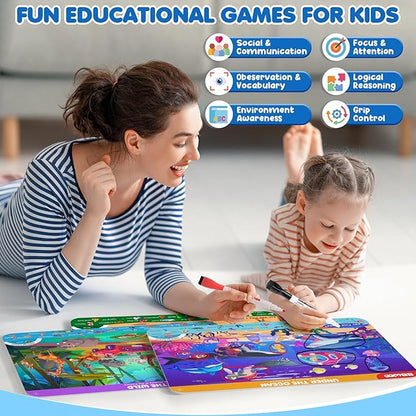 Search and Find Activity Books for Kids Ages 3-5, Toddler Travel Games Toys for Car Airplane, Road Trip Activities for Kids Games 4-8, Preschool Learning Activities, Educational Seek Birthday Gifts