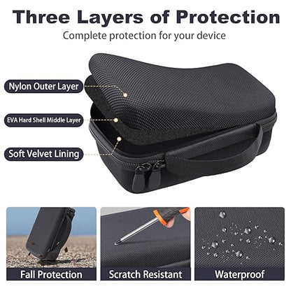co2CREA Storage Organizer Case for 3D Printing Pen Set, Hard Case Compatible with SCRIB3D P1/Advanced, MYNT3D Super/Advanced, 3Doodler Start+/Flow/PRO and Filament Refill（Black Case）