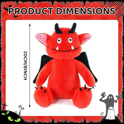 Halloween Stuff Stuffed Bat Cute Plushies Red Monster Stuffed Animal Toy Gift for Kids, Girls, Children