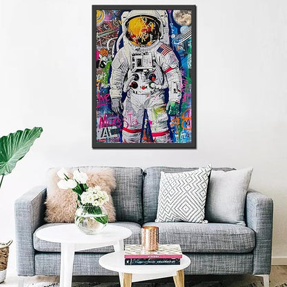 Tucocoo Graffiti Astronaut Jigsaw Puzzles for Adults 1000 Pieces, Space Abstract Art Jigsaw Puzzle 20x27 Inch Colorful DIY Handwork Puzzles for Home Decoration, Family Puzzle Perfect for Game Nights
