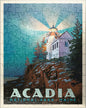 MyPuzzle Acadia National Park: Lighthouse at Night - Premium 100 Piece Jigsaw Puzzle for Adults