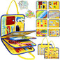 Esjay Toddler Busy Board Montessori Toys for Boys Girls, Sensory Board Educational Activities for Learning Fine Motor Skills, Birthday Gifts for Toddlers, Travel Toys for Airplane Car, Yellow Truck