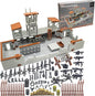 500+ Pcs Military Base Building Brick Sets Include Defence Base Guard Tower for Army Mini Figures, Weapon Pack Accessories Kits Toys, Guns Weapons Building Block Toy for Kids