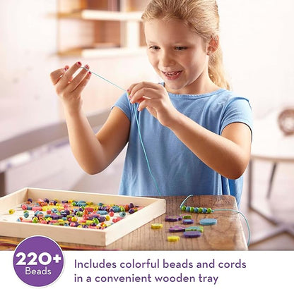 Melissa & Doug Created by Me! Bead Bouquet Deluxe Wooden Bead Set with 220+ Beads for Jewelry-Making