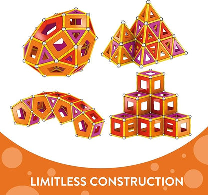 Geomag Classic Magnetic Toys for Kids Ages 5+, 200pc Educational STEM Magnets for Kids - Swiss-Made Magnetic Blocks, Tiles and Building Toys from 100% Recycled Plastic