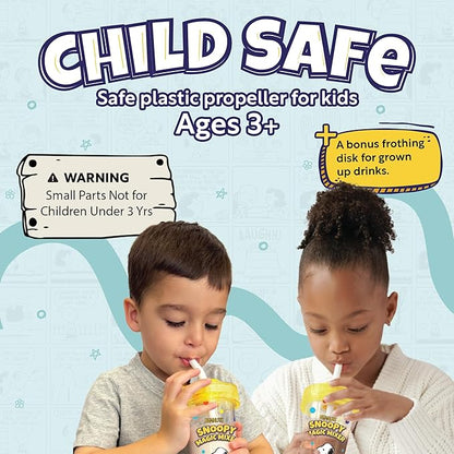 Peanuts Snoopy Magic Mixer – STEM.org Authenticated Educational Drink Mixer for Kids | Safe No-Blade Hands-On STEM Toy for Shakes, Science Experiments and More | Montessori Learning Ages 3+