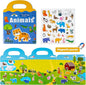 Magnetic Playset Portable Playboard, Cute Farmhouse Animal Reusable Magnets Sticker Books for Toddlers 3-5 Years, 34 PCS Refrigerator Magnets for Kids Girls Boys Perfect Preschool Learning Travel Toy
