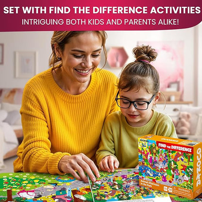 QUOKKA 100 Piece Puzzles for Kids Ages 8-10 – 3XSET Puzzles for Kids Ages 4-6 – Toy for Learning Wildlife Neighbors and Feathered Friends for 5-8 Year Old – Toddler Game Gift for Boy and Girl