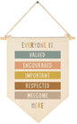 Everyone Is Valved-Classroom Decor-Classroom Poster-Playroom Decoration-Child Art-Teacher Present-Canvas Hanging Pennant Flag Banner Wall Sign Decor Gift-Birthday Christmas Gift