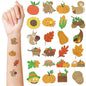Landhoow 240 Pcs Fall Tattoos Temporary Autumn Glitter Face Tattoos Cool Body Sticker Costume Accessory Tattoos Party Favor