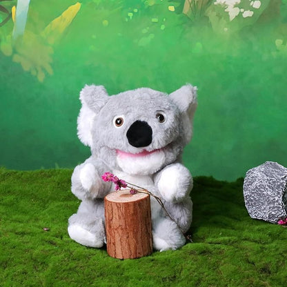 Easfan Koala Hand Puppet with Movable Mouth Interactive Storytelling Cute Soft Plush Toy Creativity and Imagination Easter Christmas Birthday Gifts for Toddlers Kids,10’’