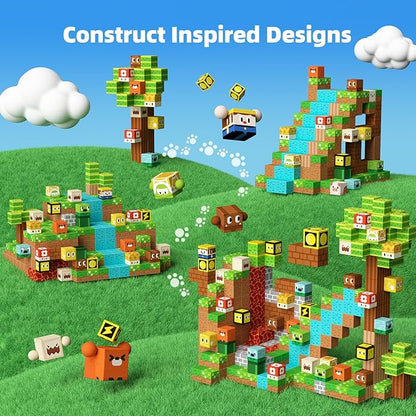 GobiDex 100PCS Magnetic Blocks Kids Building Toys for Boys Girls 3+, Game-Based Build MagWonder with Magnet Construction Toys, STEM Sensory Gift for Birthday (1 inch)