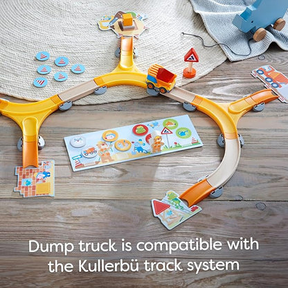 HABA My Very First Games Building Site, A Cooperative Learning Kids Game, Toddler Learning Activities & Games for 2+ Year Olds with Included Toy Truck