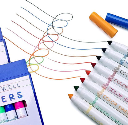 Color Swell Art Supplies Pack - 4 Packs Each of Watercolors, Crayons, and Markers