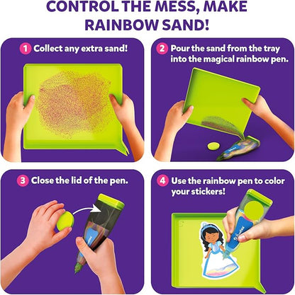 Skillmatics Sand Art Activity - Mess-Controlled DIY Unicorn & Princess Craft Kit with 50+ Colorful Stickers, Creative & Fun Hands-On Activity, Christmas Gifts for Ages 4, 5, 6, 7, 8, 9, 10