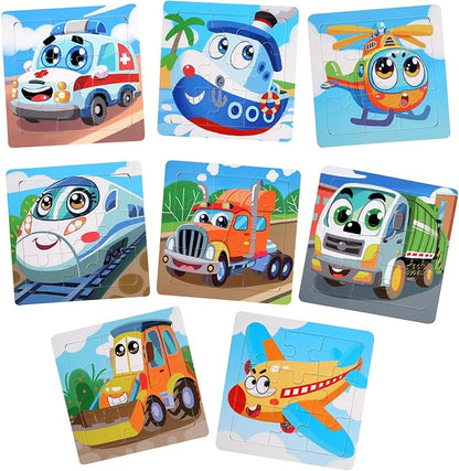 Wooden Puzzles for Toddlers 2-4, 9 Pieces Jigsaw Puzzles for Kids Ages 3-5, Toddler Toys for 2-4 Preschool Learning Activities, Learning & Educational Toys for Boys and Girls