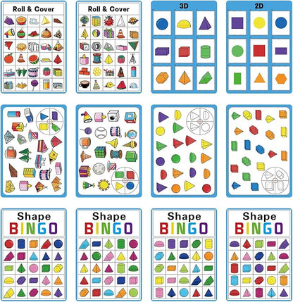 100 Pcs 3D Shapes for Teaching - Geometric Solids and Geometry Manipulatives for Classroom - Enhance Learning Experience