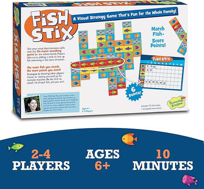 Peaceable Kingdom Award Winning Fish Stix The Kids' Board Game Where Every Fish Counts 2-4 Players Ages 6+