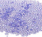 Iridescent Glass Tiny Bubble Beads, 0.4-3mm 10g No Hole Micro Mini Round Denim Blue Water Droplets Beads - Applications: for Resin Filler, Nail Art, Dollhouse Bath Tub