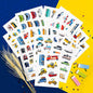 BulbaCraft Truck Stickers - Construction Stickers - Train, Airplane, Tractor, Boat, Fire Truck and Race Car Decals – Extra Durable Waterproof Vehicle Decals, Gifts for Women & Men