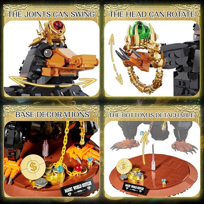 Magic Treasure-Hunting Duck Building Set for Adults, Compatible with Lego Set, 1148PCS Collectible Magical Animal Model Toys, Christmas Birthday Gift for Boys Girls 8+