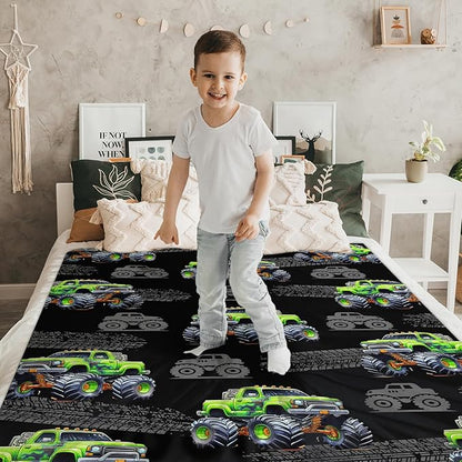 Truck Blanket for Boys Kids Throw Blankets, 30x40 Inches Lightweight Comfy All Season Cool Throw for Sofa Couch Bed