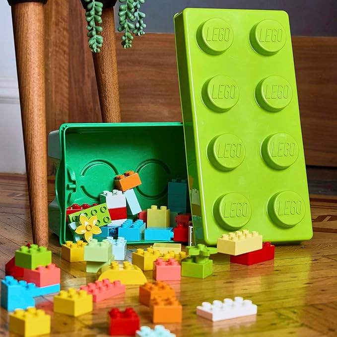 LEGO DUPLO Classic Brick Box Building Set - Features Storage Organizer, Toy Car, Number Bricks, Build, Learn, and Play, Great Gift Playset for Toddlers, Boys, and Girls Ages 18+ Months, 10913