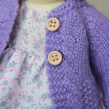 BlissfulPixie Handmade Waldorf Doll - Fruzie 12", Soft Girl Rag With Cute Stuffed Plush, Ideal First for Babies & Toddlers
