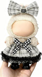 Clothes for LABUBU 17cm Doll (NO Doll)（NO Shoes, Outfit for LABUBU, Dress and Hairpin Set for LABUBU Dress Up, Fashion and Premium Dolls Accessories for LABUBU (Style K)