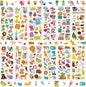 36 Sheets Animal Stickers for Kids - 900+ 3D Puffy Stickers Jungle & Farm Theme | Lion, Panda, Elephant, Giraffe | Reusable, Waterproof | Crafts, Scrapbooking, Party Favors