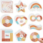 Libima 72 Pieces Anxiety Sensory Stickers Textured Stickers Fidget Mindfulness Sticker School Counselor Supplies Adult Sensory Items Anxiety Relief, 9 Styles(Groovy Color)