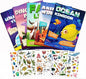 Sticker Book for Kids, Set of 5, 1310+ Dinosaure Animal Stickers & 40 Scenes Reusable Activity Sheet, Seek and Find Coloring Pad, for Boys Girls Toddlers Ages 2-4 4-8 Years Old 3-5 6-7