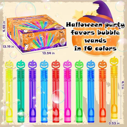 400 Piece Halloween Party Favor Bubbles, Halloween Bubble Wands Bulk for Kids Party Favor Supplies, Trick or Treat Goodie Bags, School Classroom Game Rewards, Halloween Miniatures