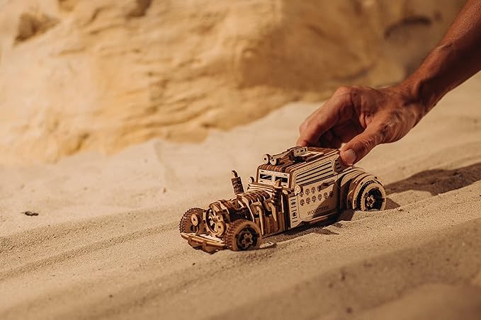 Wood Trick Apocalyptic Car 3D Wooden Puzzles for Adults and Kids to Build - Rides up to 26 feet - Wooden Model Car Kits to Build for Adults