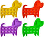 Ten Frame Math Manipulatives - Pop Fidget Toy with Puppy Dog Appearance for Kindergarten Classroom, an Educational Sensory Toy for Kids and Teachers, 4 Pack Set Included